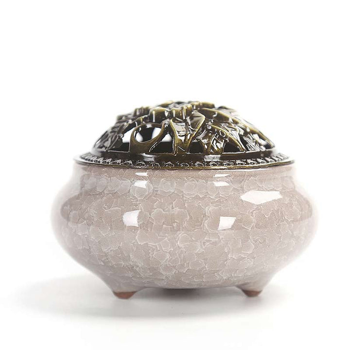 Buddha Stones Colorful Ceramic Incense Burner