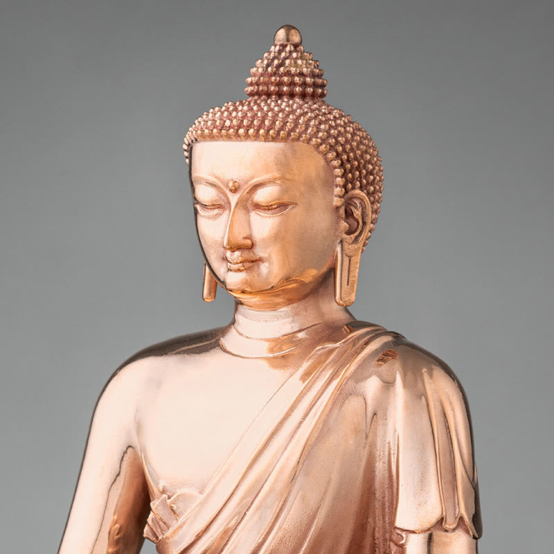 Gautama Shakyamuni Buddha Figurine Serenity Copper Statue Home Decoration