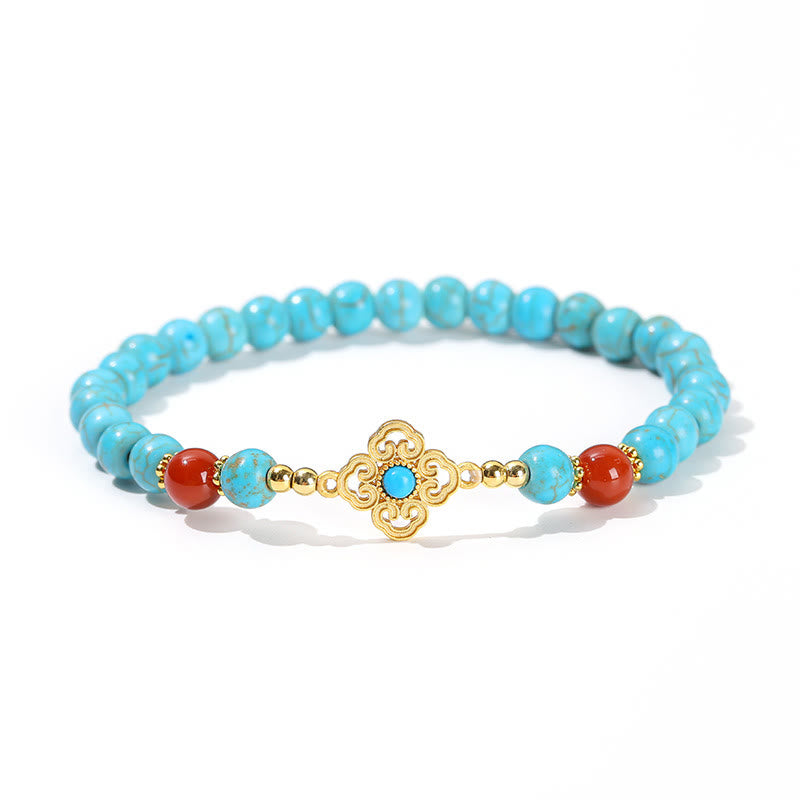 Buddha Stones Turquoise Bead Protection Balance Bracelet