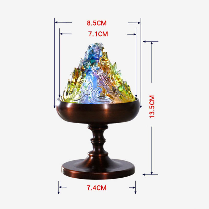 Liuli Crystal Mountain Healing Meditation Incense Burner