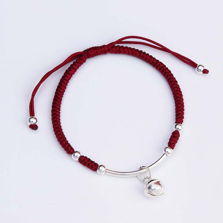 Buddha Stones FengShui Lucky Red String Bell Bracelet