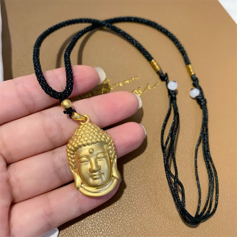 Gold Buddha Copper Wealth Necklace Pendant