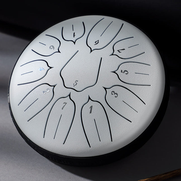 Buddha Stones Steel Tongue Drum Sound Healing Meditation Yoga Lotus Drum Kit 11 Note 6 Inch