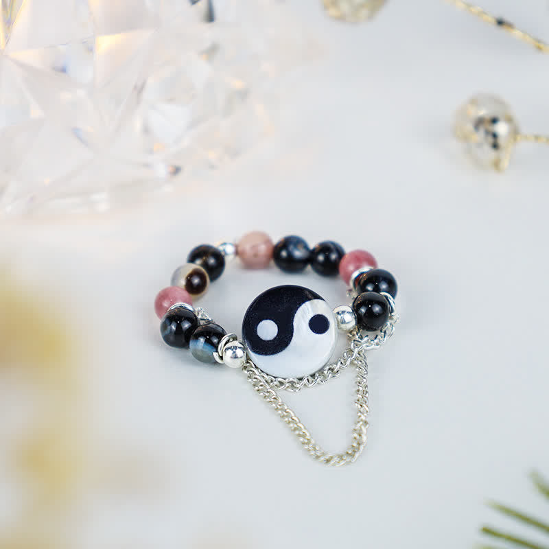 Yin Yang Symbol Balance Luck Ring