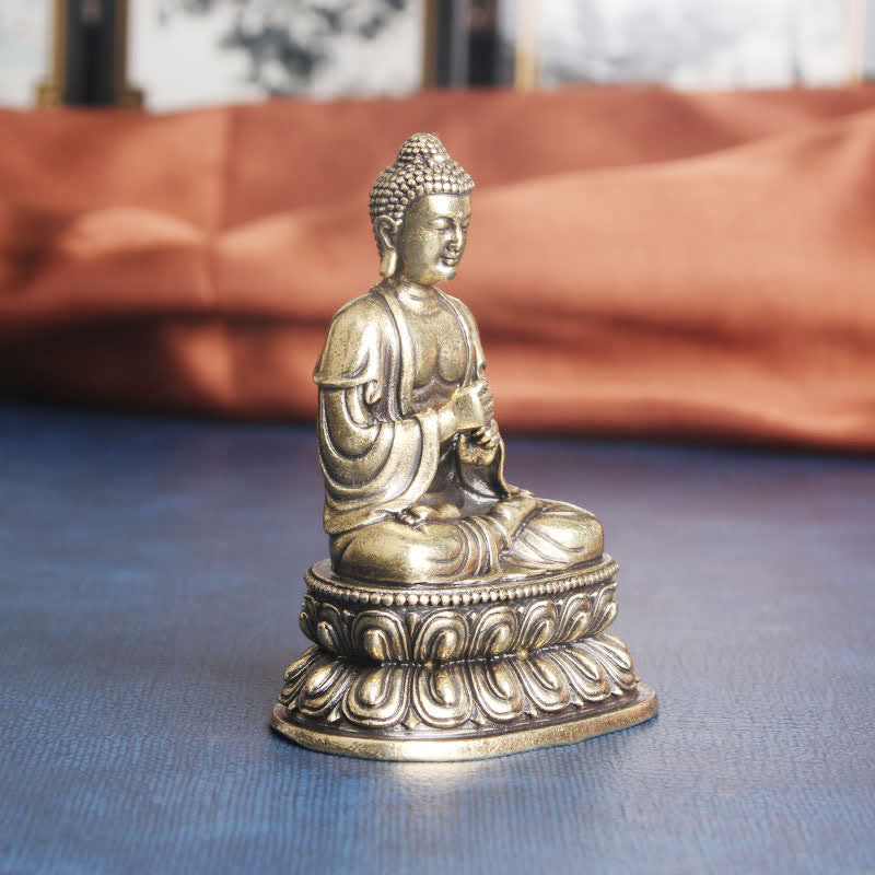 Tathagata Buddha Serenity Copper Statue Decoration