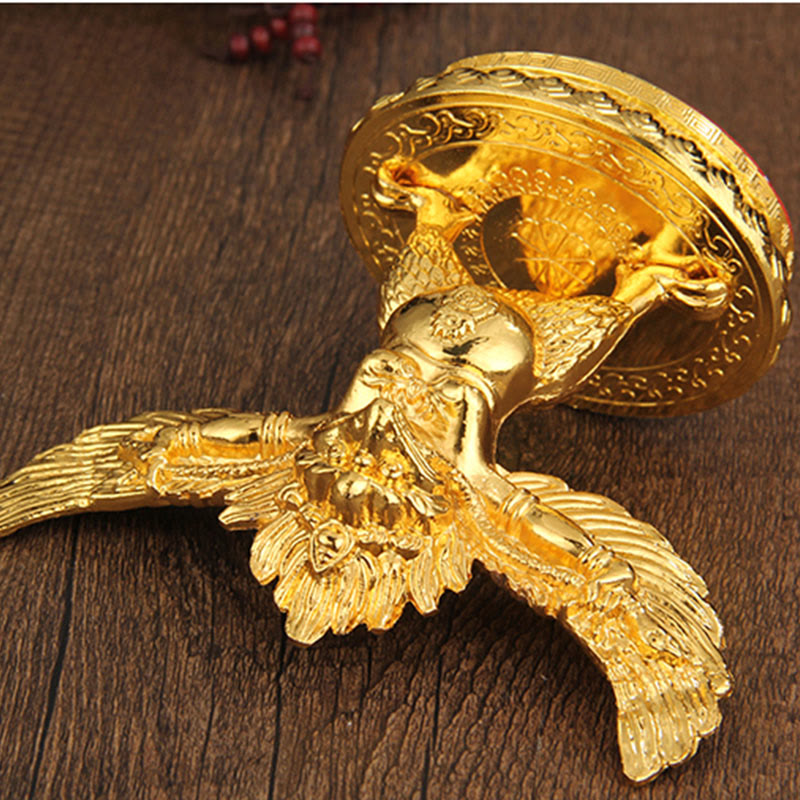 Tibetan Gold Garuda Bird Alloy Protection Home Decoration