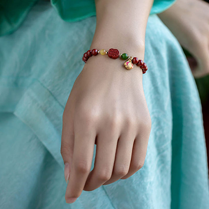 Buddha Stones Cinnabar Happiness Calm Bracelet