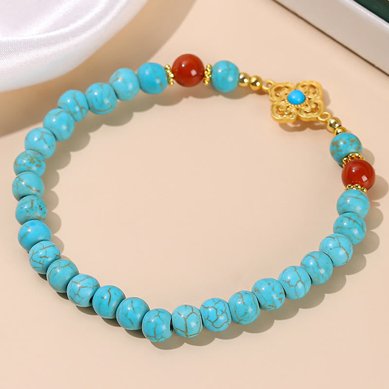 Buddha Stones Turquoise Bead Protection Balance Bracelet