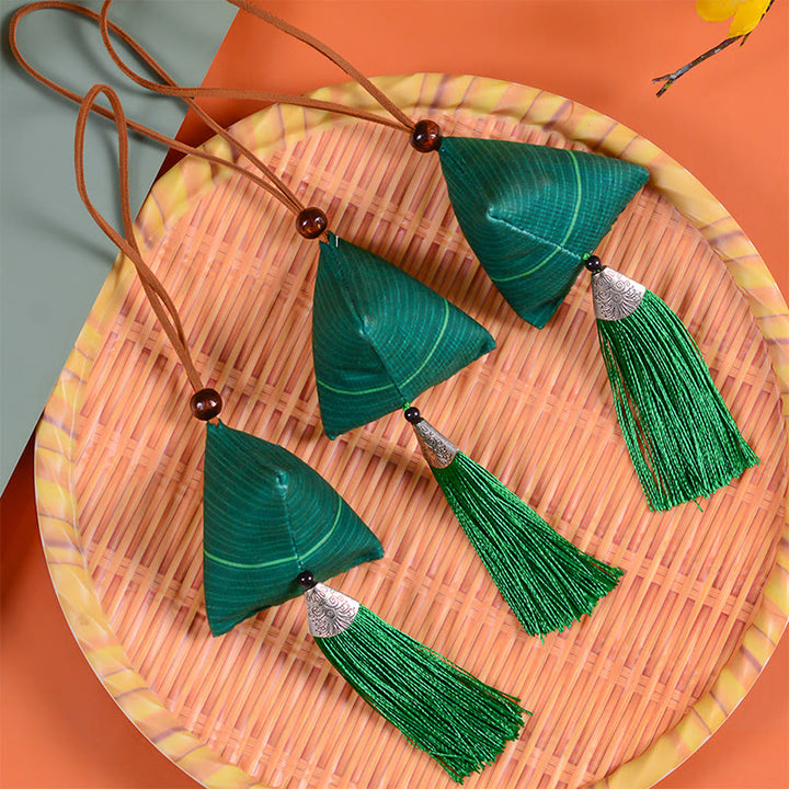 Buddha Stones Dragon Boat Festival Zongzi Pattern Sachet Protection Tassel Hanging Decoration