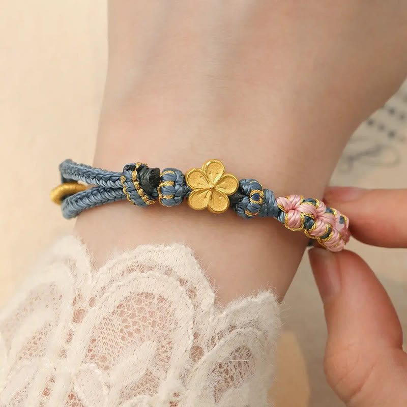 Peach Blossom Design Wealth String Bracelet