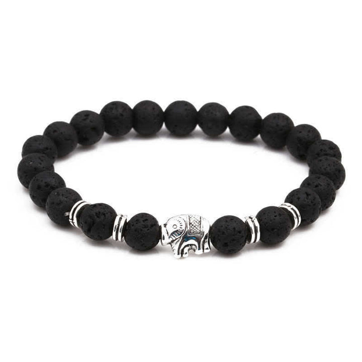 Lava Rock Tiger Eye Stone Elephant Diffuser Peace Healing Bracelet