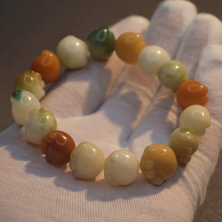 Buddha Stones Multilayered Bodhi Seed Cute Cat Paw Calm Harmony Bracelet