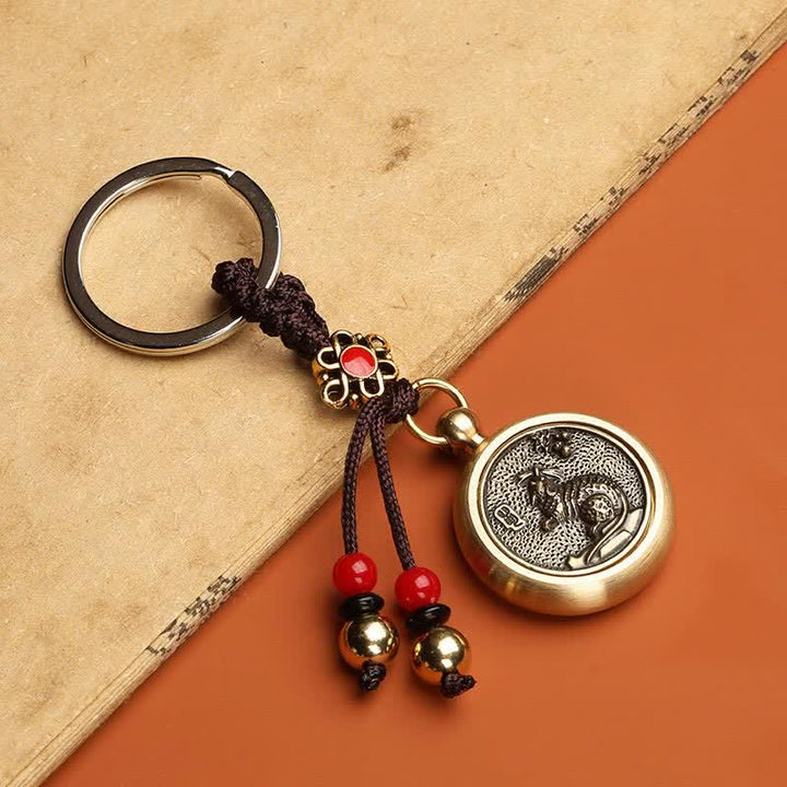 12 Chinese Zodiac Blessing Wealth Fortune Keychain