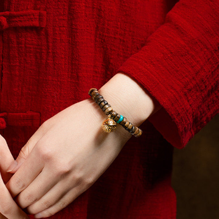 Agarwood Red Agate Turquoise Balance Strength Bracelet