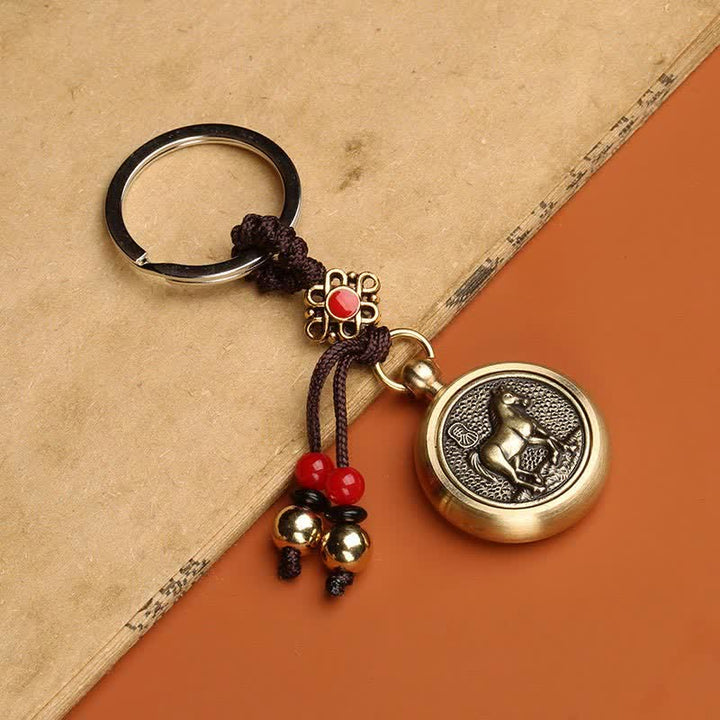 12 Chinese Zodiac Blessing Wealth Fortune Keychain