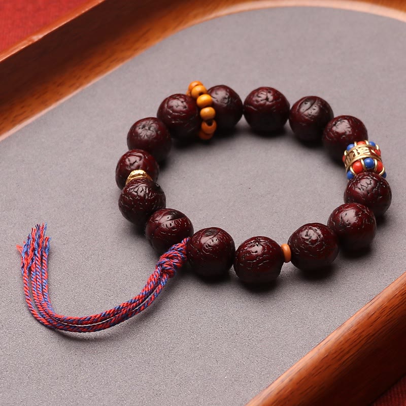 Buddha Stones Bodhi Seed Bead Peace Calm Tassel Bracelet