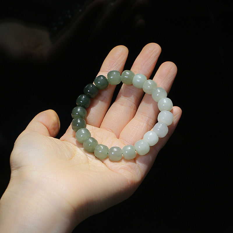 Buddha Stones Gradient Jade Luck Blessing Bracelet