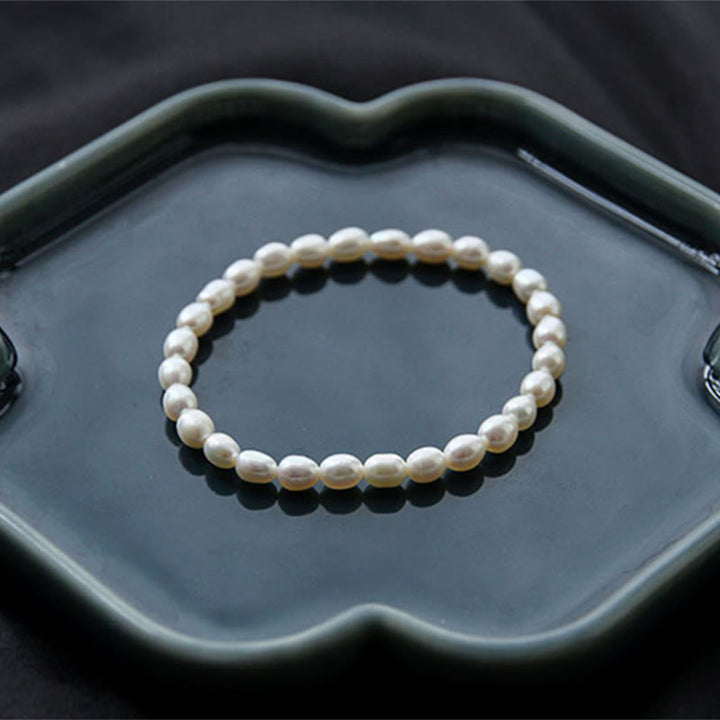 Buddha Stones Natural Pearl Healing Beaded Bracelet