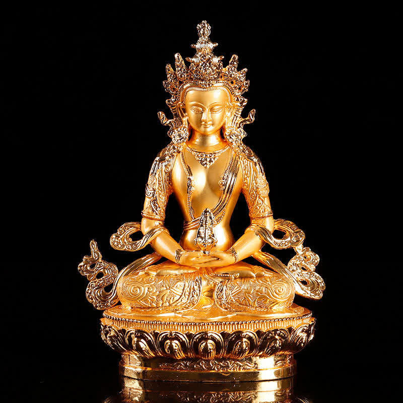 Longevity Buddha Figurine Serenity Statue Home Decoration