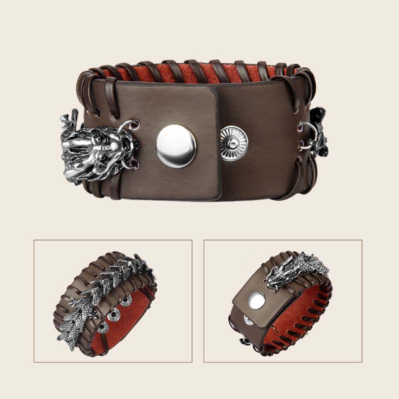 Dragon Leather Protection Weave Bracelet