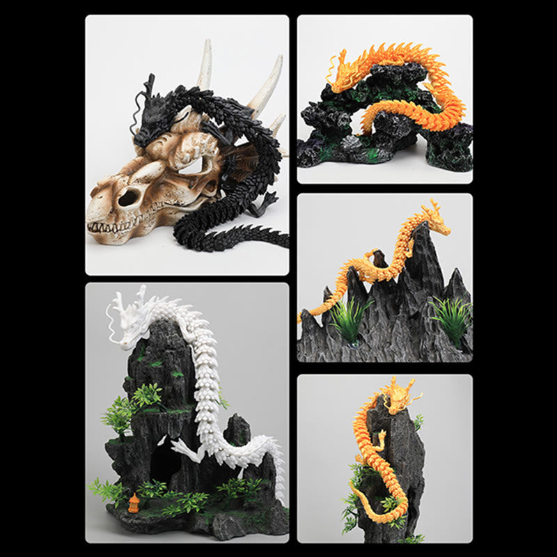 Feng Shui Dragon Luminous 3D Printed Dragon Luck Success Home Decoration