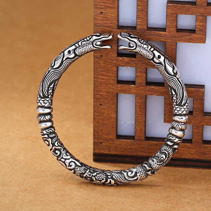 Dragon Head Carved Luck Bracelet Bangle