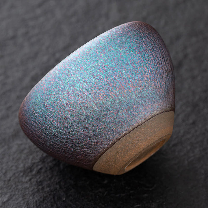 Buddha Stones Vintage Purple Rainbow Chinese Jianzhan Kiln Change Porcelain Teacup Kung Fu Tea Cup