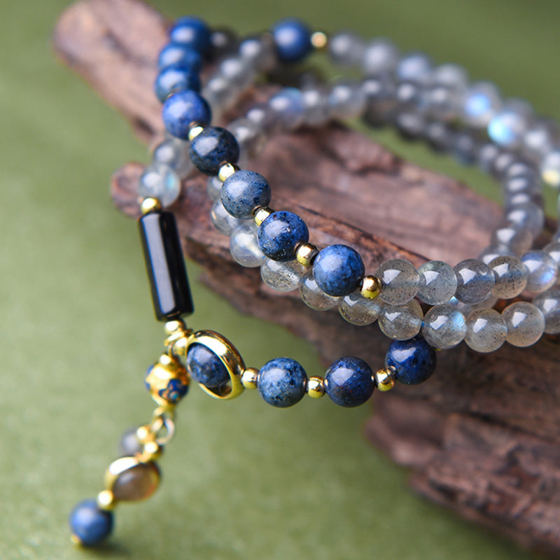 Moonstone Lazurite Calm Healing Positive Bracelet