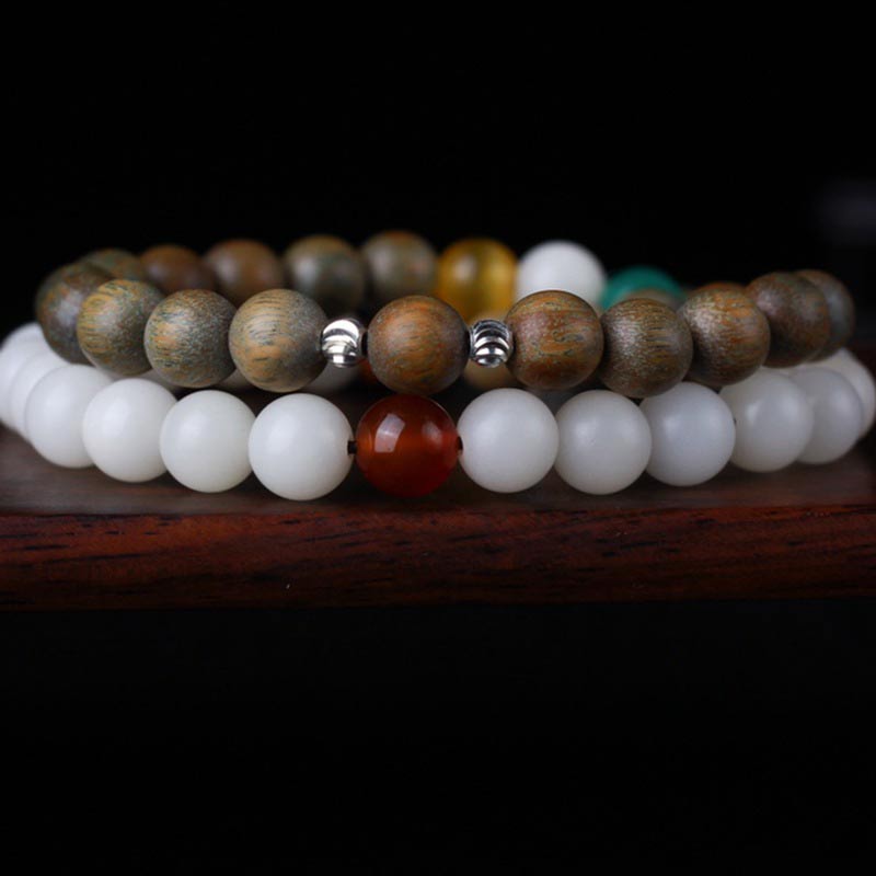 Green Sandalwood Bodhi Seed Wake Up Luck Bracelet