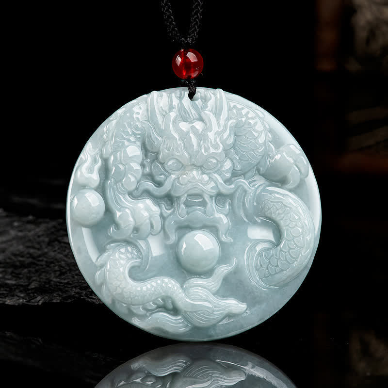 ❗❗❗A Flash Sale- Buddha Stones Chinese Zodiac Dragon Jade Success Amulet String Necklace