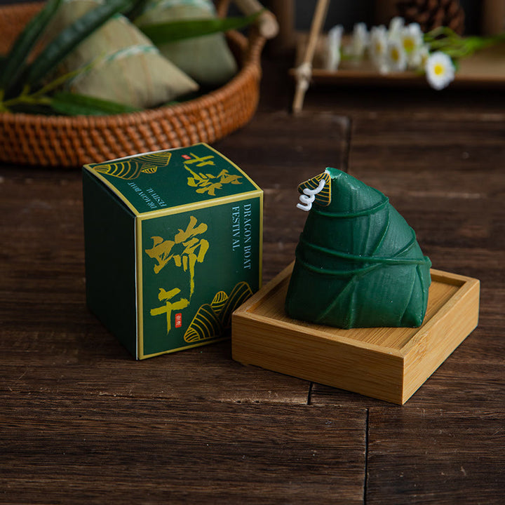 Buddha Stones Dragon Boat Festival Zongzi Pattern Scented Candle Gift For Family Friends