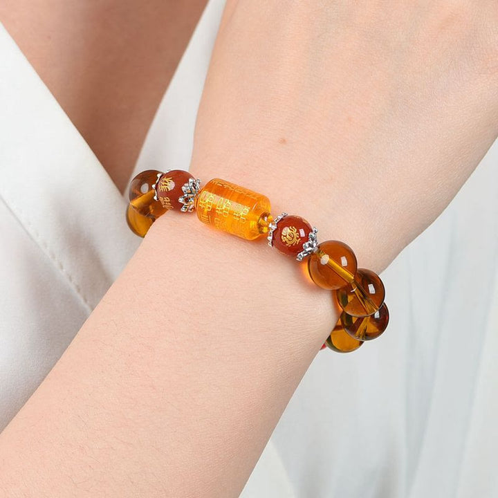 Buddha Stones Natural Citrine Fortune Happiness Bracelet