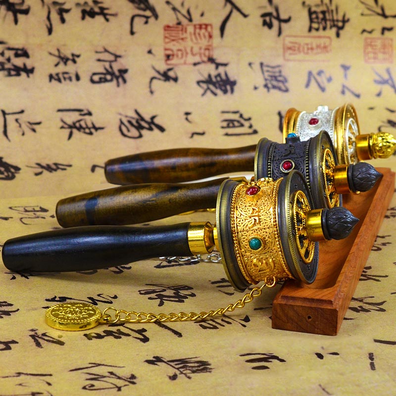 Tibetan Lucky Prayer Wheel Decoration