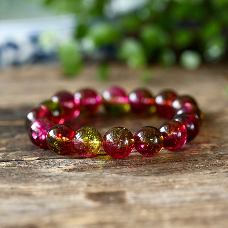 Buddha Stones Natural Tourmaline Love Wisdom Bracelet