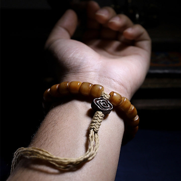 Tibetan Yak Bone Balance Strength Wrist Mala