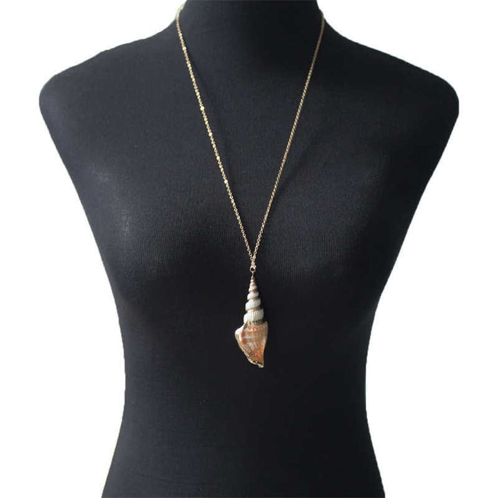 Natural Shankha Conch Shell Seashell Lucky Necklace Pendant