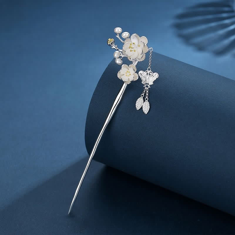 Plum Blossom Butterfly Love Freedom Tassel Hairpin