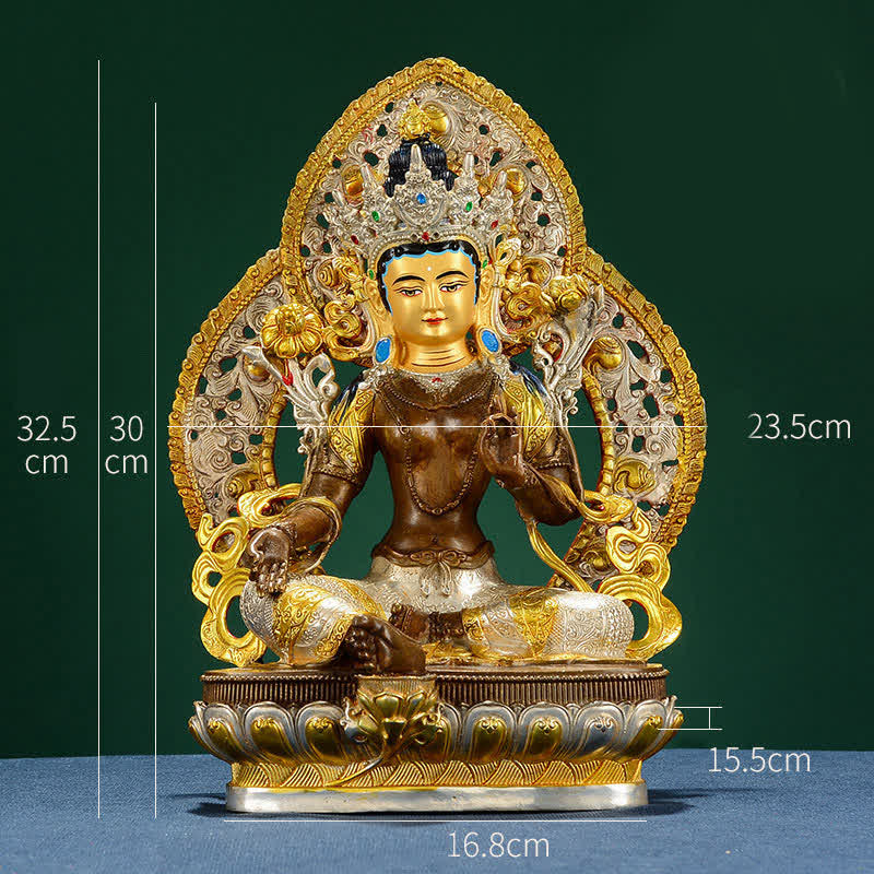 Bodhisattva Green Tara Hope Copper Statue Decoration