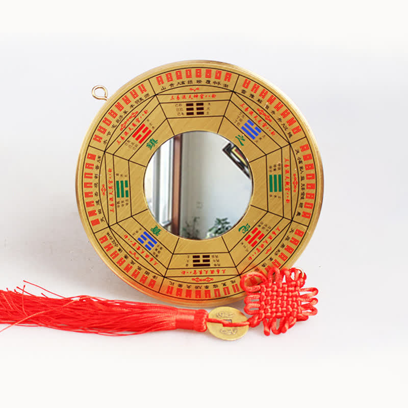 Feng Shui Bagua Map Copper Coin Chinese Knotting Balance Energy Map