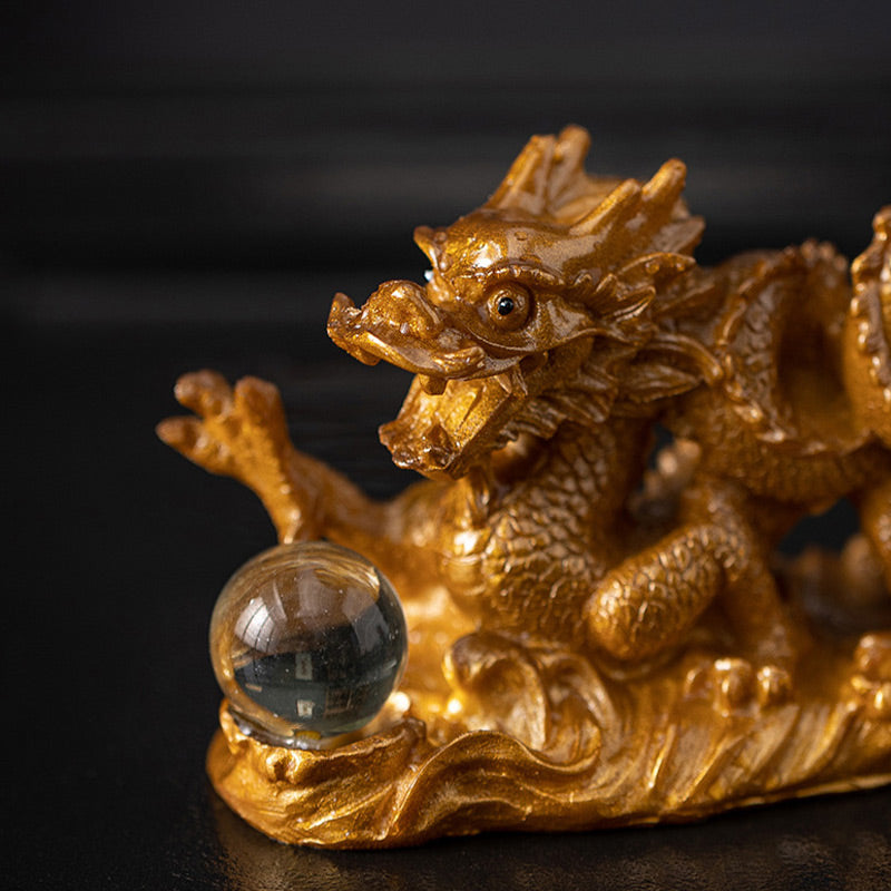 Buddha Stones Year Of The Dragon Color Changing Resin Luck Success Tea Pet Home Figurine Decoration