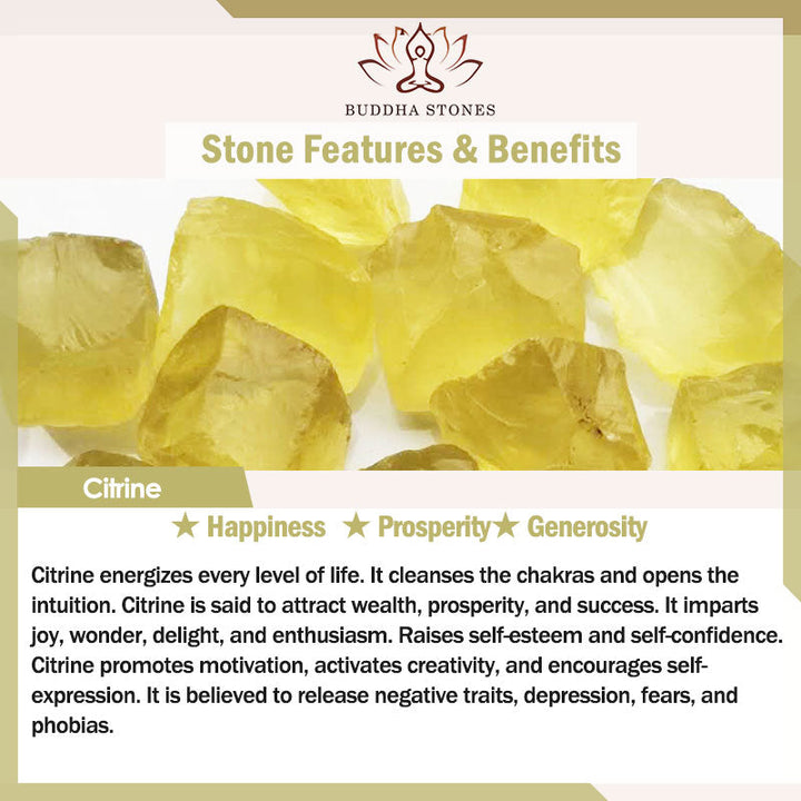 Buddha Stones Natural Citrine Pixiu Wealth Protection Bracelet