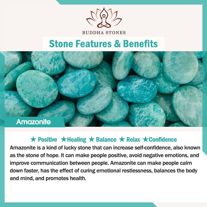 Buddha Stones Natural Amazonite Beads Healing Confidence Bracelet