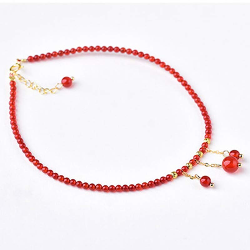 Red Agate Confidence Calm Anklet