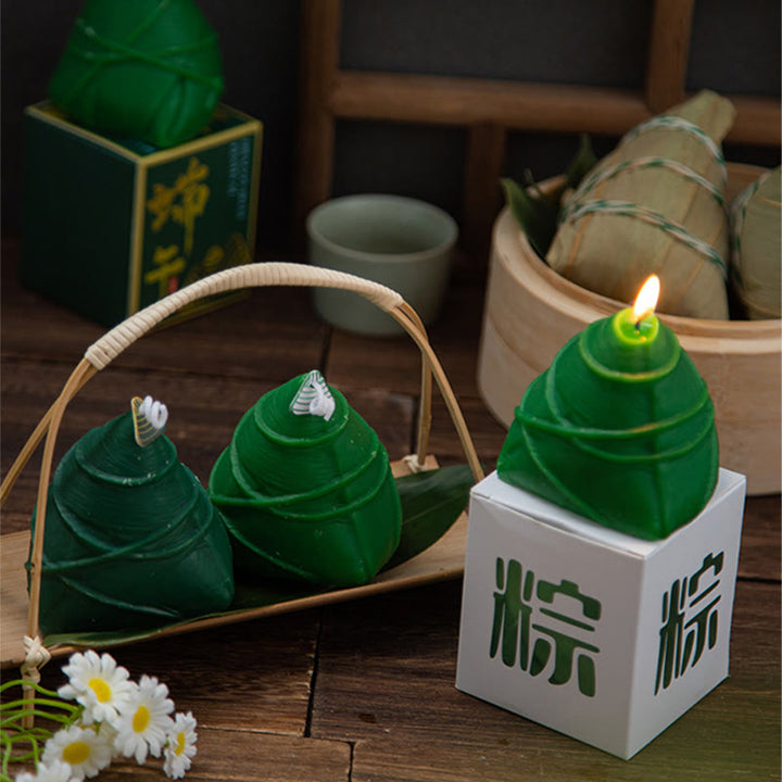 Buddha Stones Dragon Boat Festival Zongzi Pattern Scented Candle Gift For Family Friends