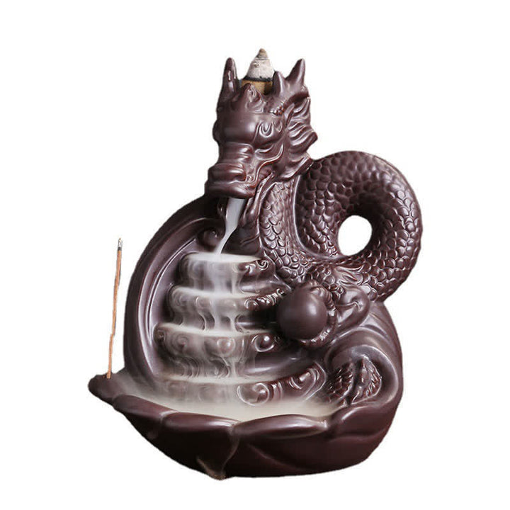 Dragon Pattern Success Ceramic Incense Burner Decoration