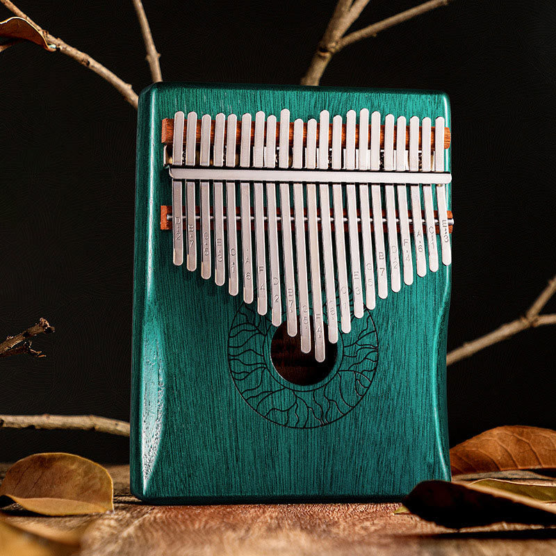 Buddha Stones Kalimba 17/21 Keys Thumb Piano Lotus Design Portable Finger Piano