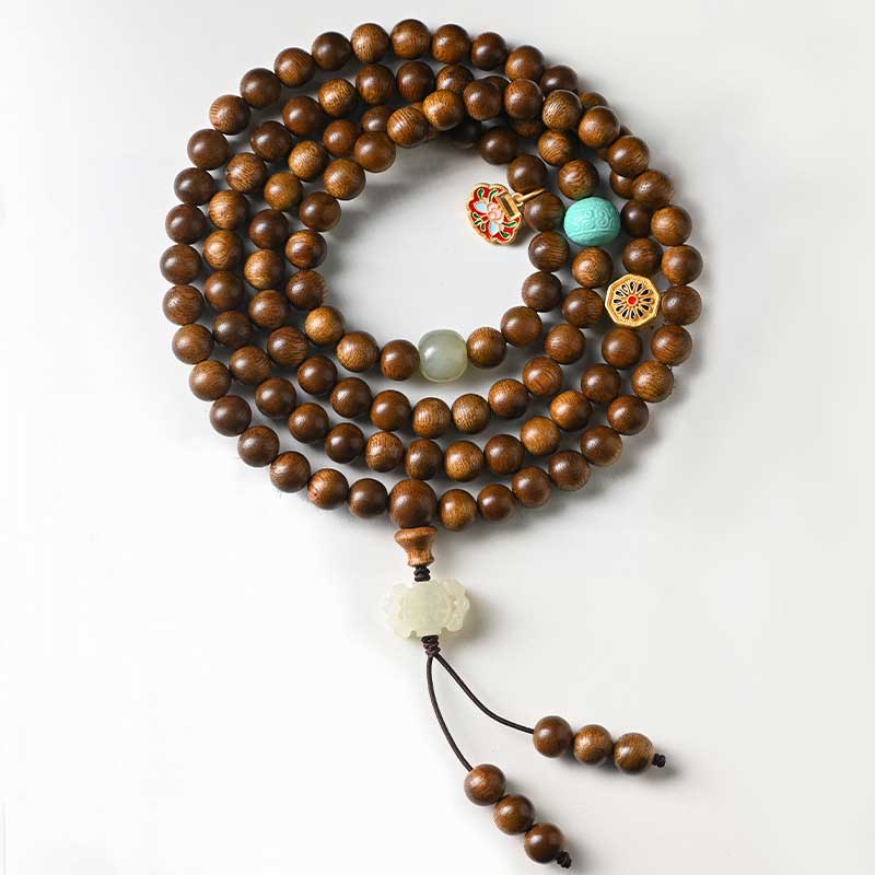 Tibetan Rosewood Protection Calm Bracelet Mala