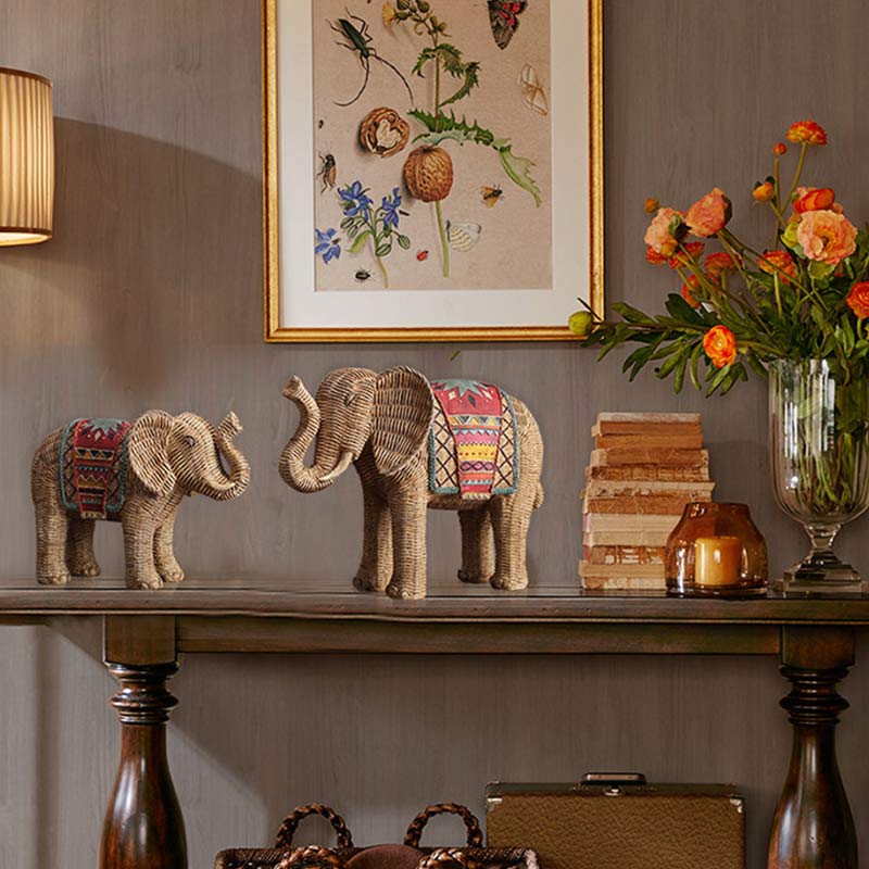 Elephant Resin Wisdom Wealth Home Decoration