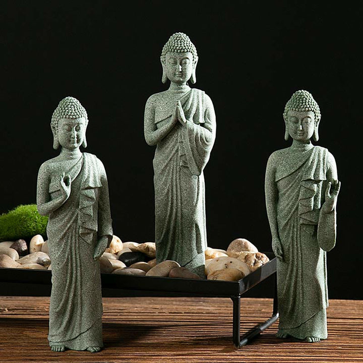 Tibetan Meditation Contemplation Buddha Serenity Compassion Statue Figurine Decoration