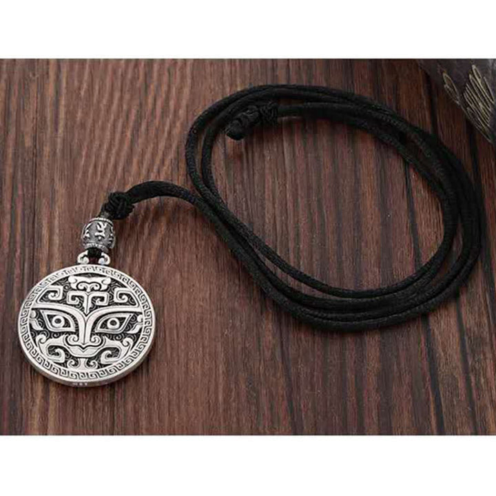 Lucky FengShui Mythological Creature Taotie Wealth Necklace Pendant